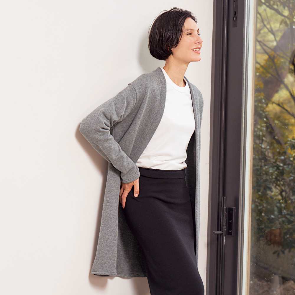 もちはだ（R） ロングカーディガン 通販 - ディノス