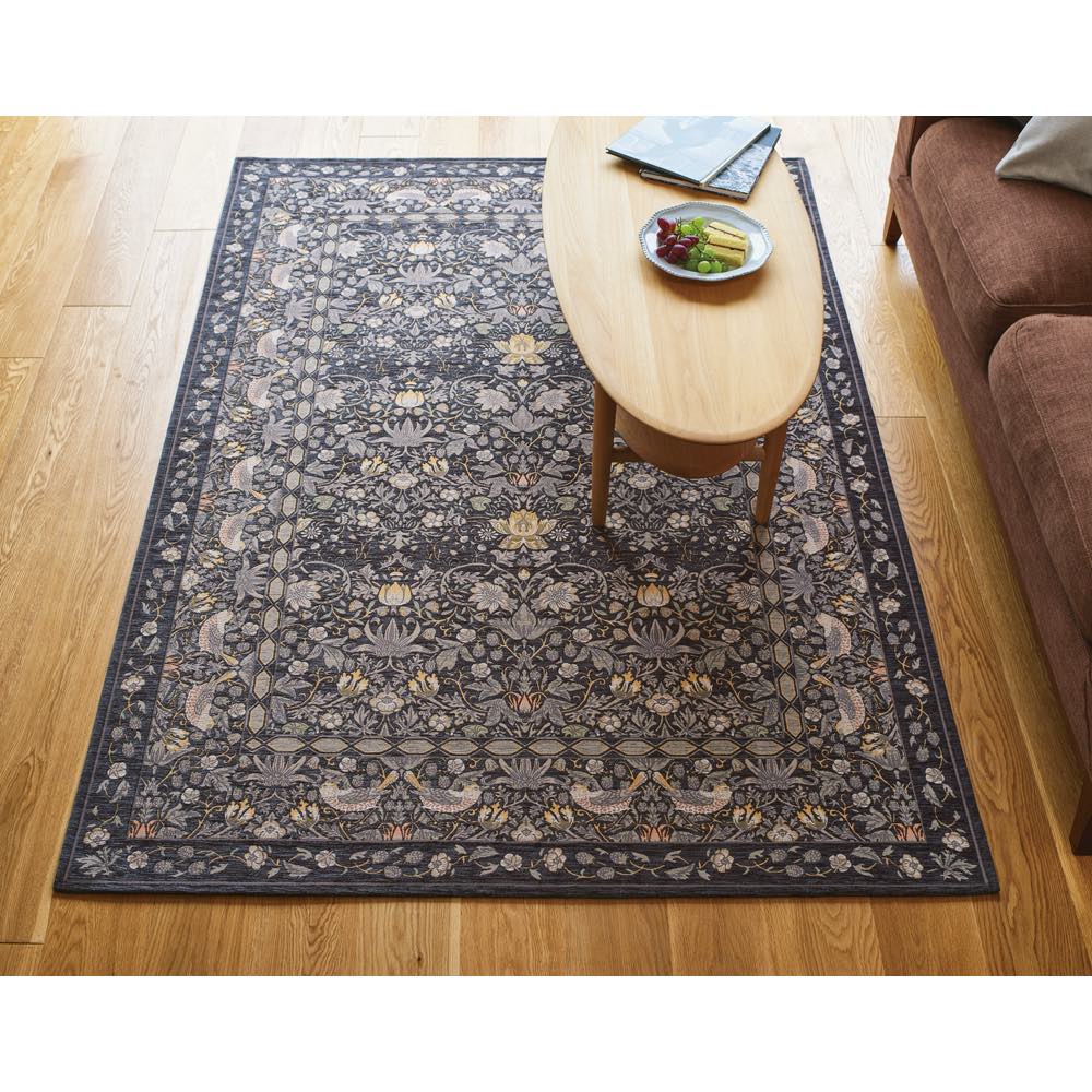 ベルギー製モリスデザインスタジオ ゴブラン織ラグ〈いちご泥棒〉 通販