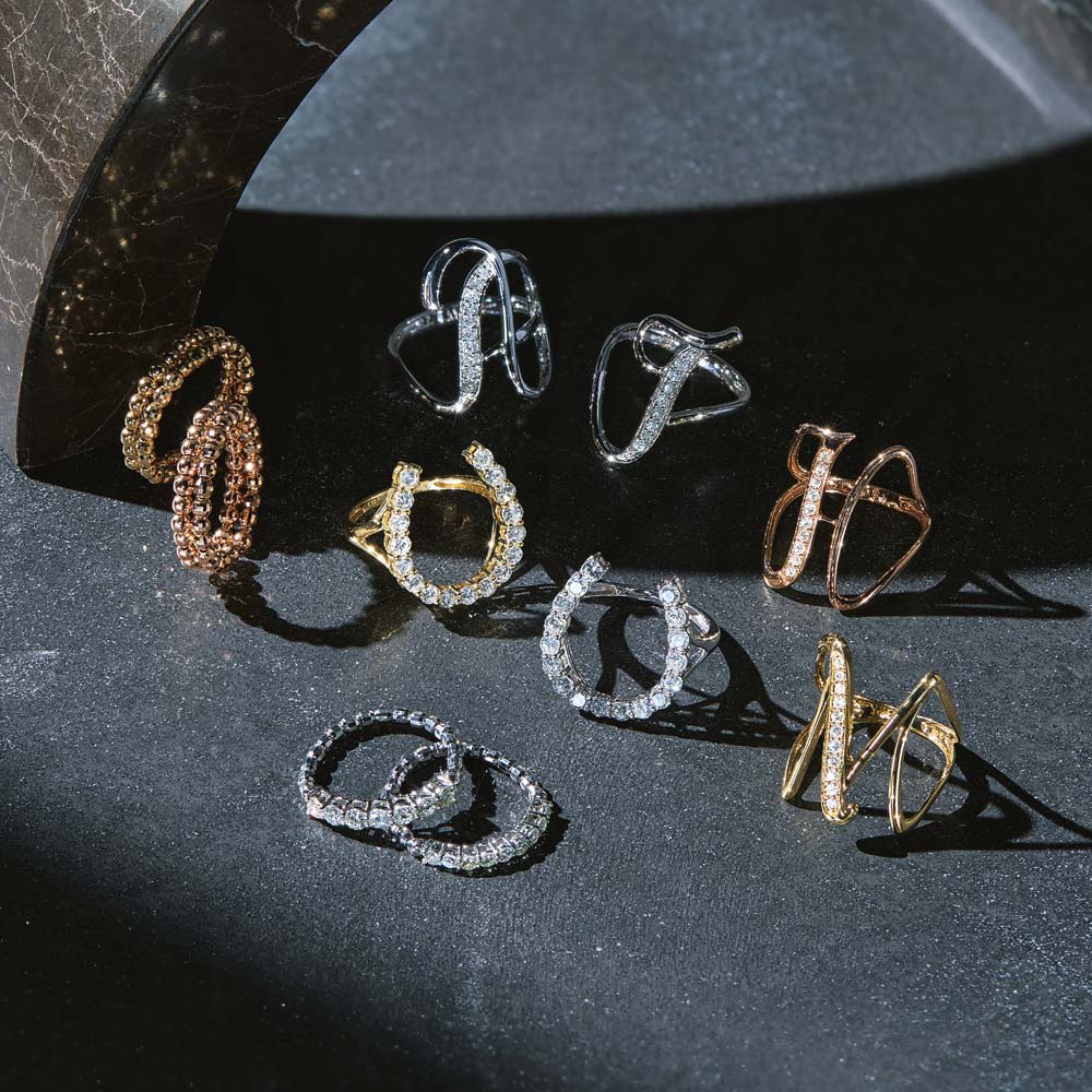 K18 ダイヤ イニシャル リング 通販 - ディノス