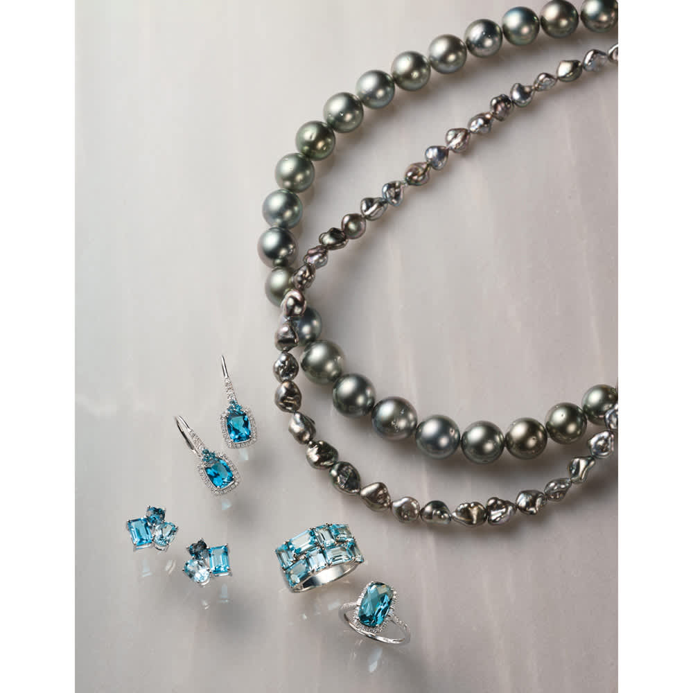 11～13mm黒蝶グレーパール ネックレス 通販 - ディノス