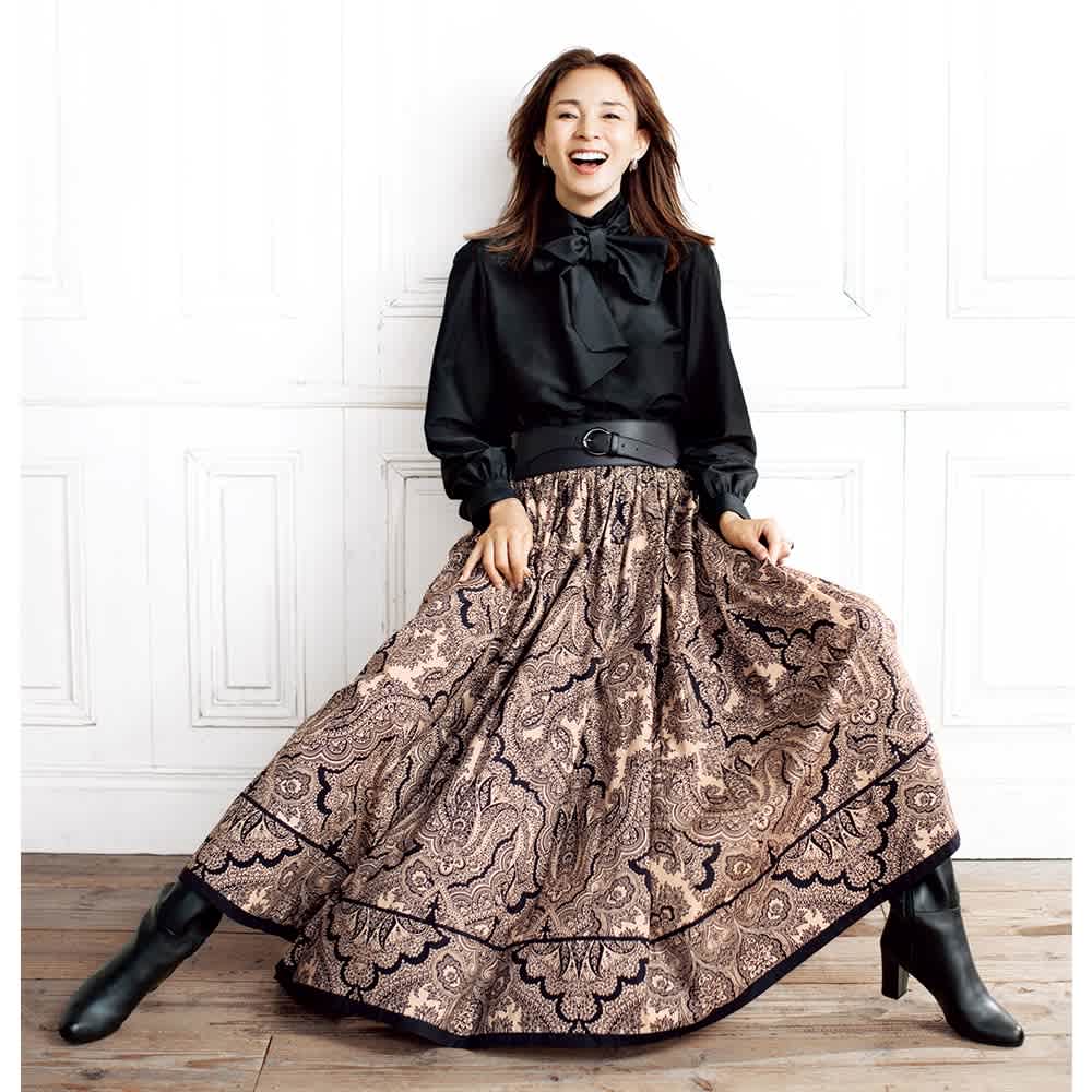 コットンシルク ボウタイ ブラウス 通販 - ディノス