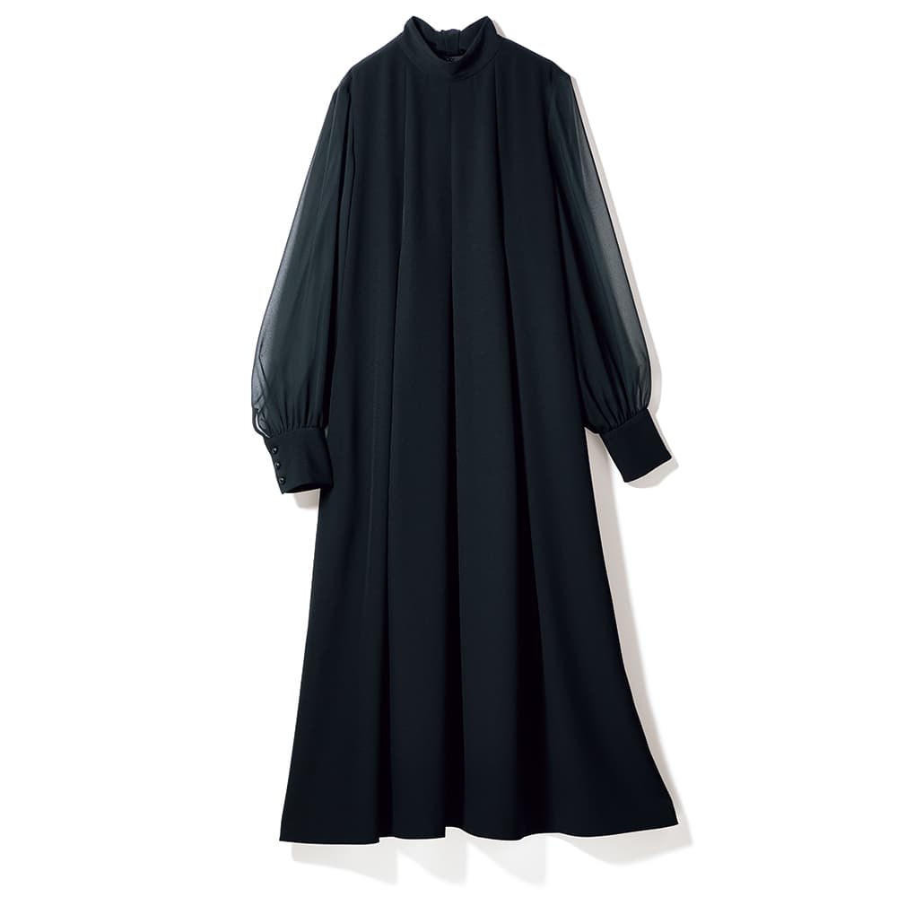 トリアセテート混 バックサテンジョーゼット ワンピ―ス 通販 - ディノス