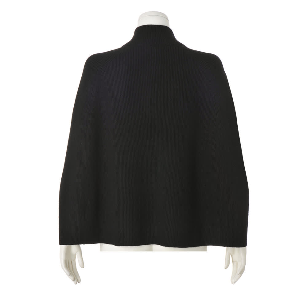 カシミヤニット ダブルジップ ポンチョ 通販 - ディノス