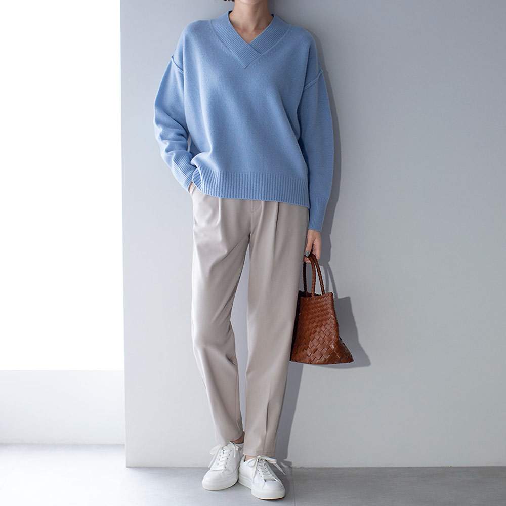 ウールカシミヤ Vネック ニットプルオーバー 通販 - ディノス