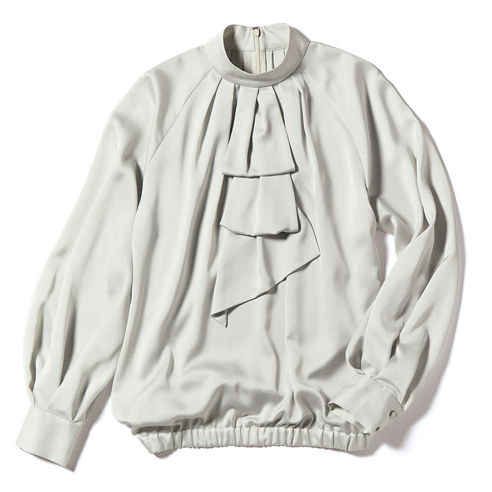 バックジョーゼットサテン フリルブラウス 通販 - ディノス