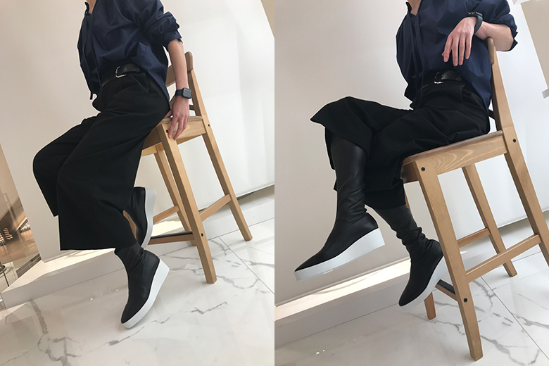 最終お値下げですCLERGERIEクレジュリーGONGサイドゴアブーツ37