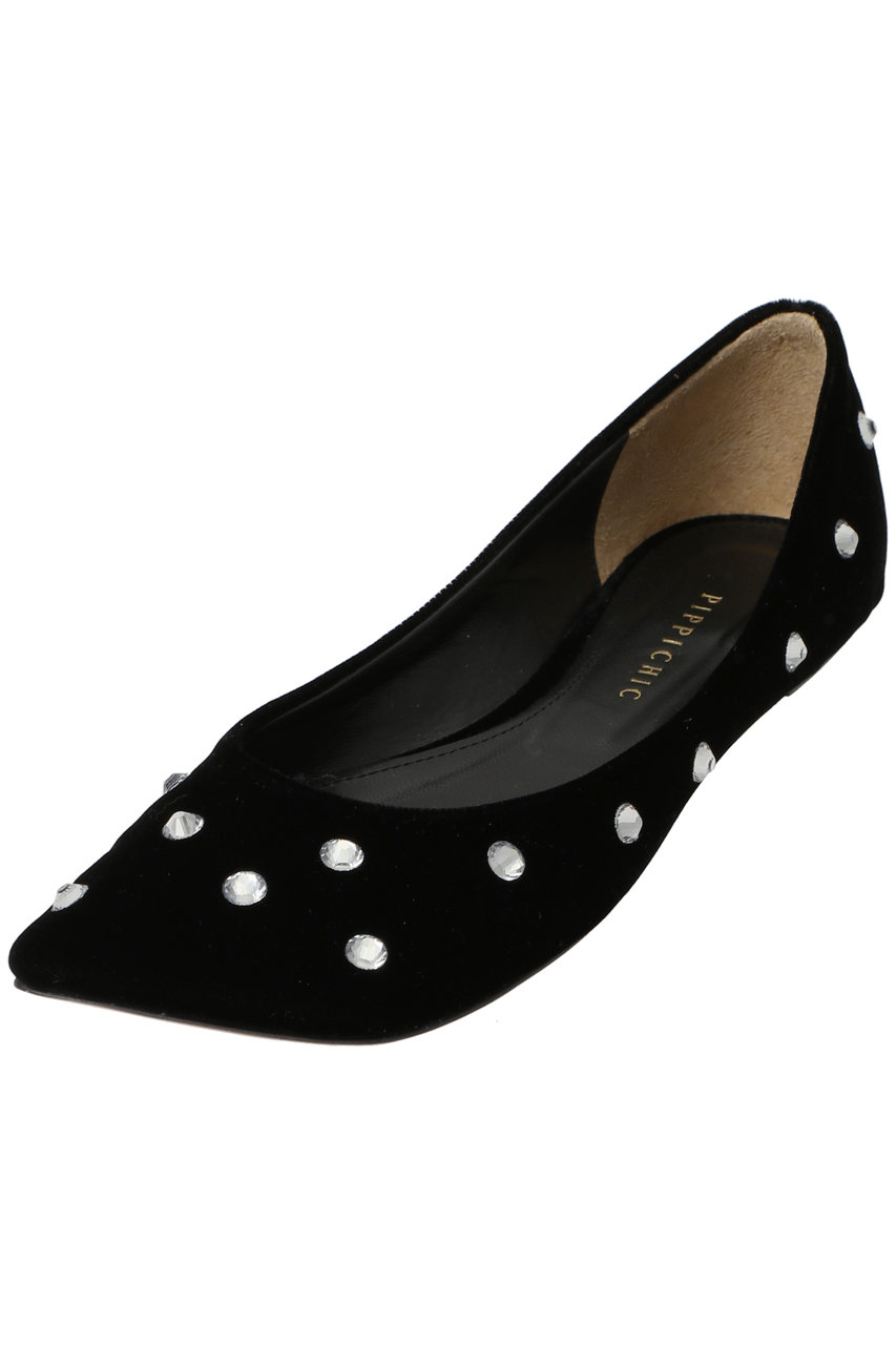 PIPPICHIC(ピッピシック)｜LINDA DIAMOND ベルベットフラットシューズ