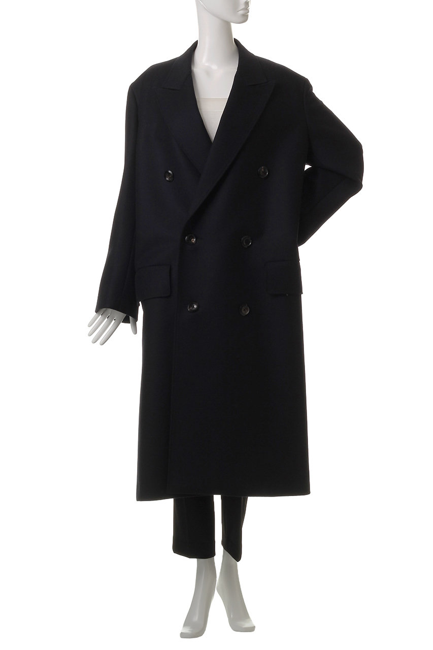 THE RERACS(ザ・リラクス)｜ダブルピークドテーラードコート/ダーク