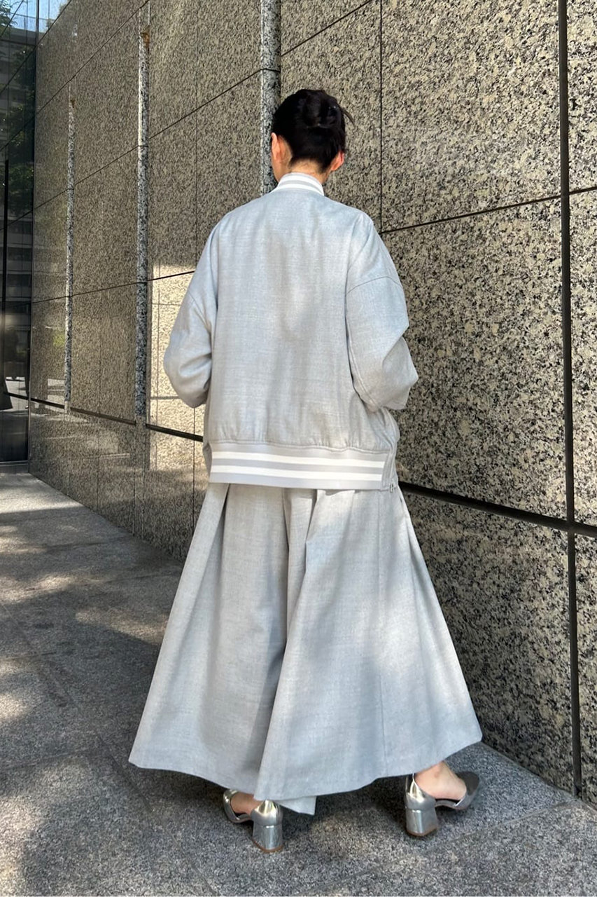 ADORE(アドーア)｜ウールサキソニーパンツ/グレー の通販｜ELLESHOP