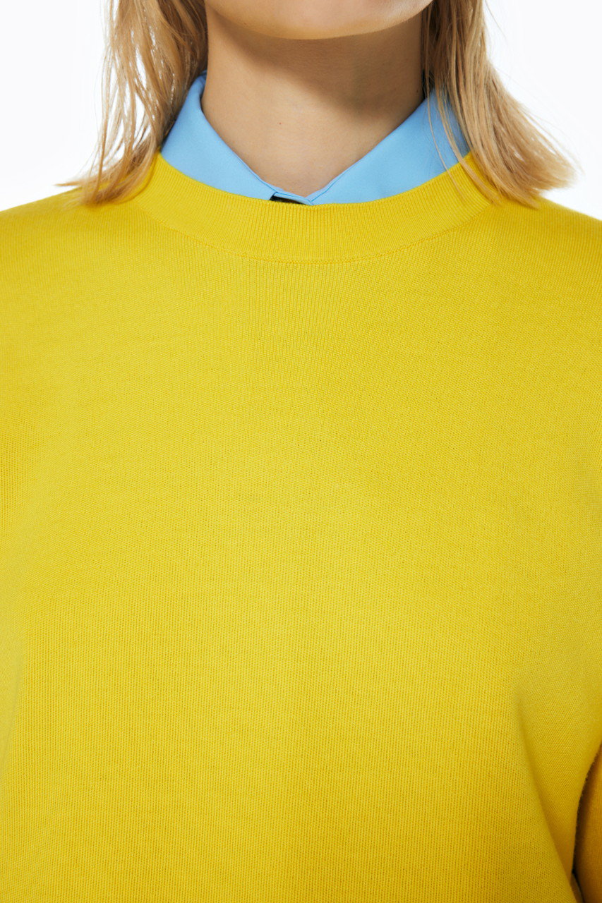 ENFOLD(エンフォルド)｜レイヤードニット P.O/プルオーバー/イエロー