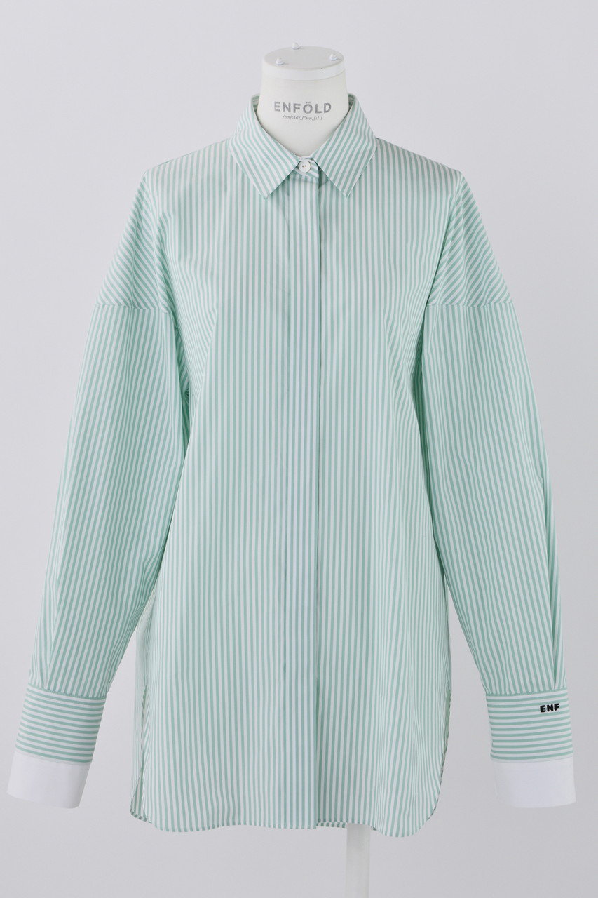 ENFOLD(エンフォルド)｜ポプリンストライプ レイヤードカフス SH