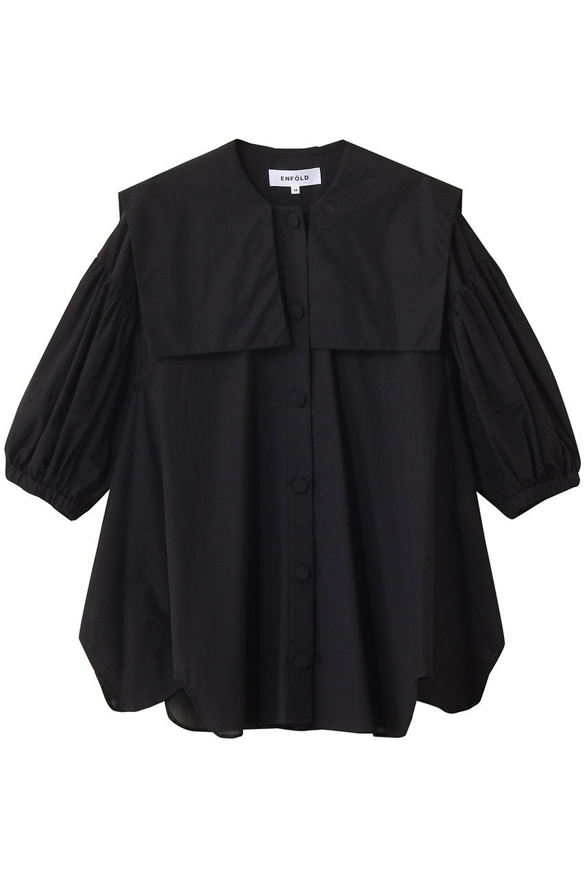 ENFOLD(エンフォルド)｜SAILOR-COLOR BLOUSE/ブラウス/ブラック の通販