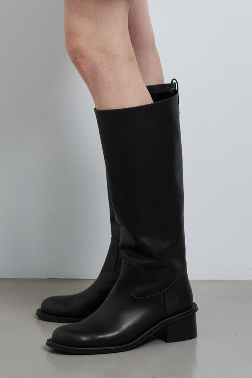 LANVIN en Bleu(ランバン オン ブルー)｜レザーロングブーツ/ブラック