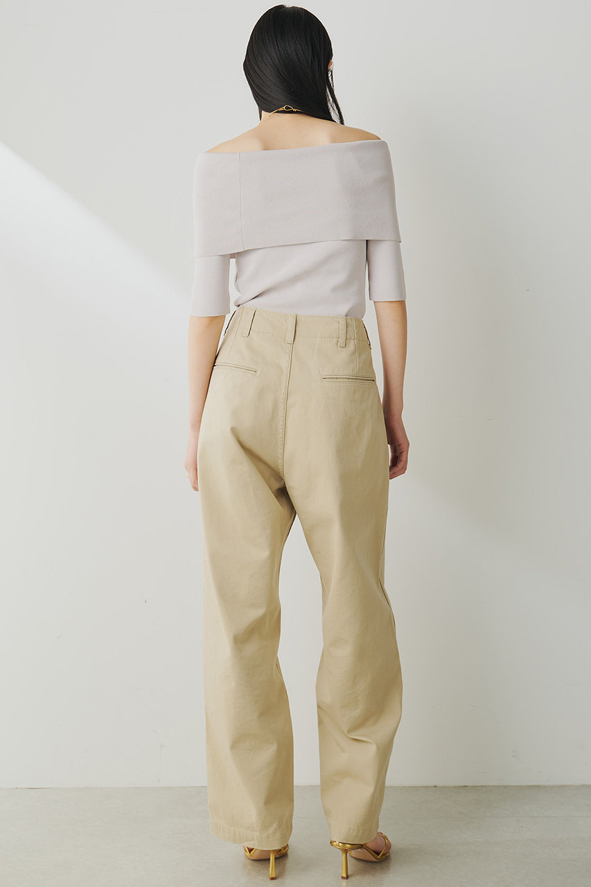 Whim Gazette(ウィム ガゼット)｜バイオ加工チノパンツ/ベージュ の