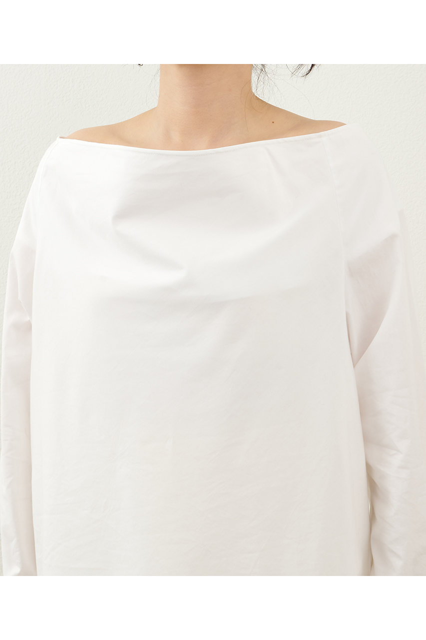 Whim Gazette(ウィム ガゼット)｜ブロードオフショルダーブラウス/オフ