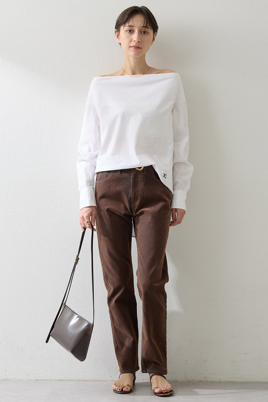 Whim Gazette(ウィム ガゼット)｜ブロードオフショルダーブラウス/オフ