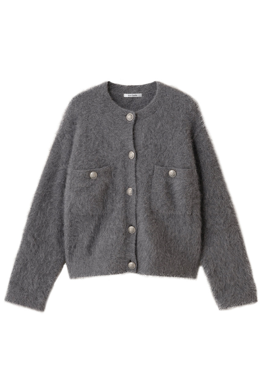 Whim Gazette(ウィム ガゼット)｜ファーボタンジャケット/グレー の