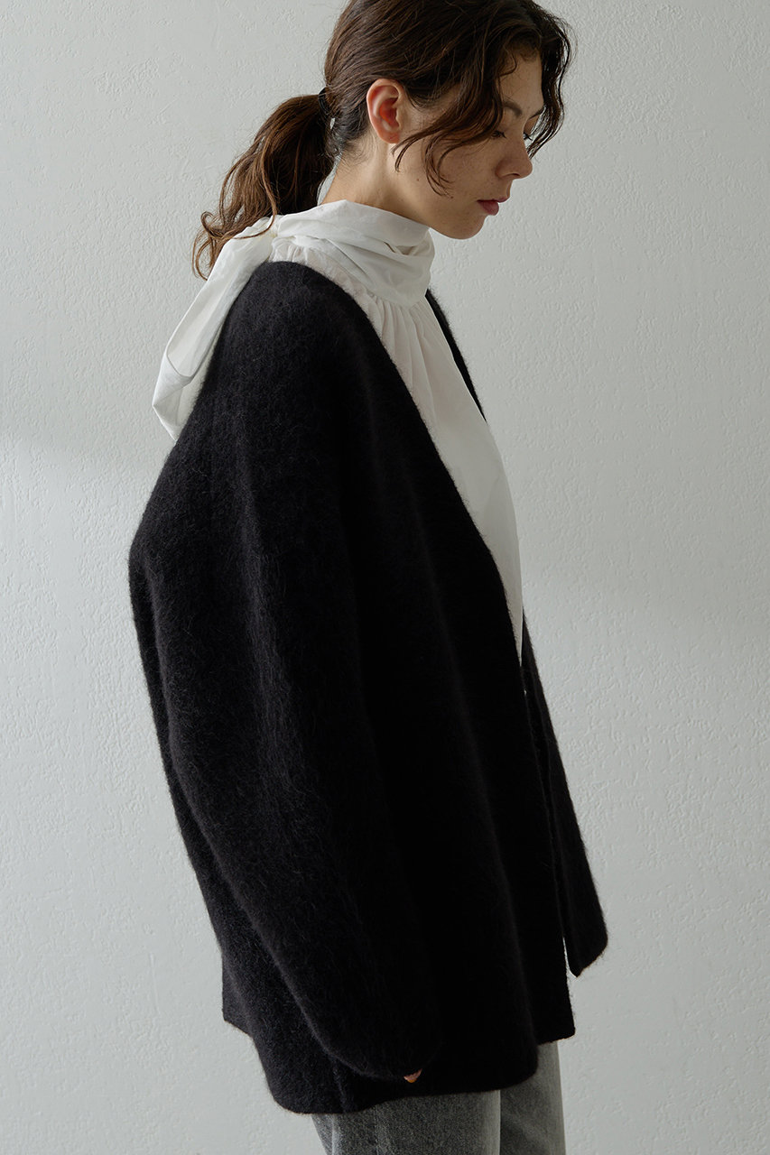 Whim Gazette(ウィム ガゼット)｜セッケツニットジャケット/ブラック