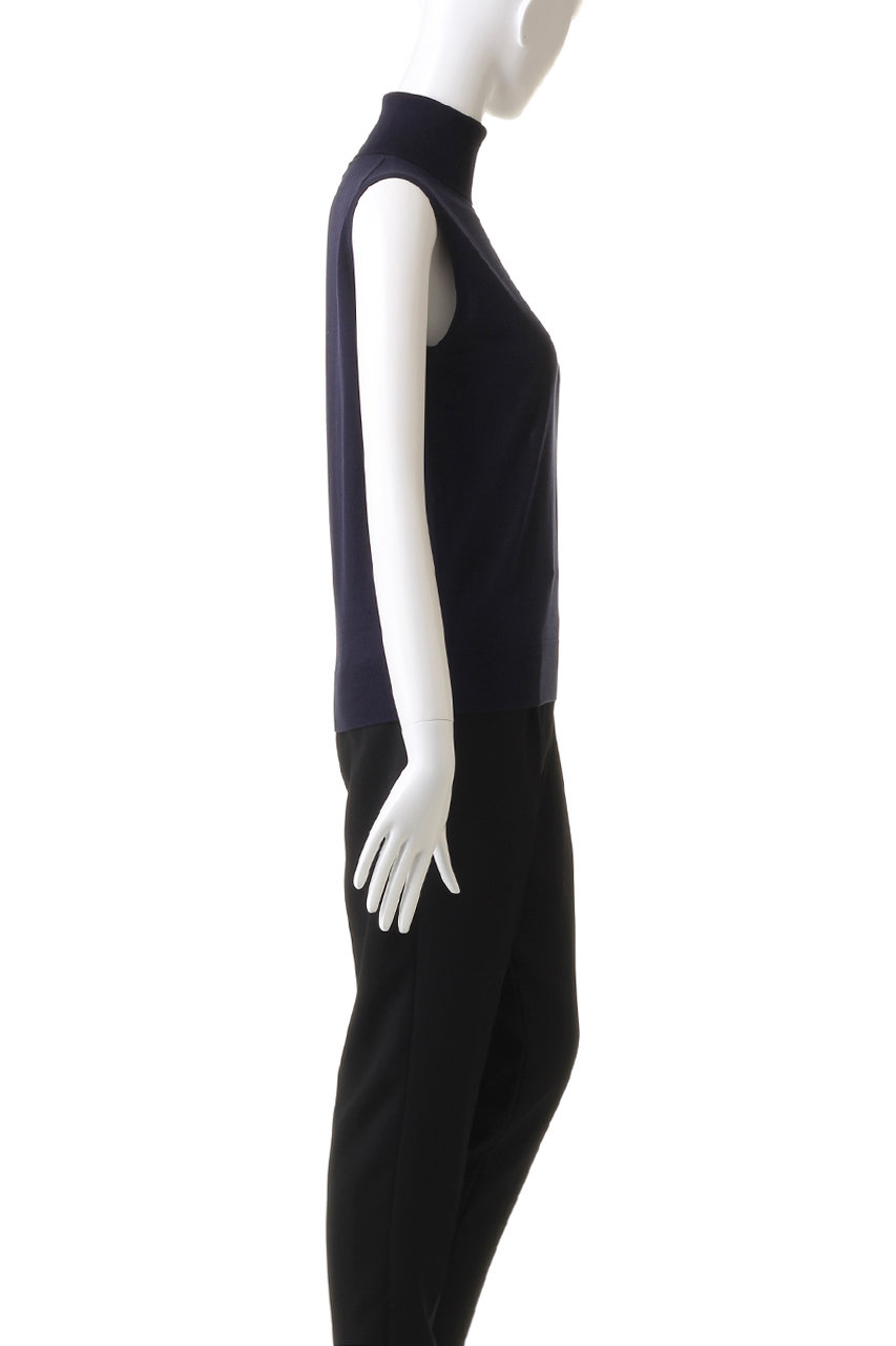 ebure(エブール)｜ライトシルクコットン ハイネックノースリーブニット