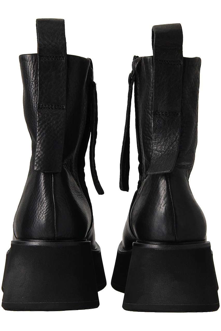 ph7+(ピアッカセッテ)｜厚底ラウンドトゥショートブーツ/ブラック の