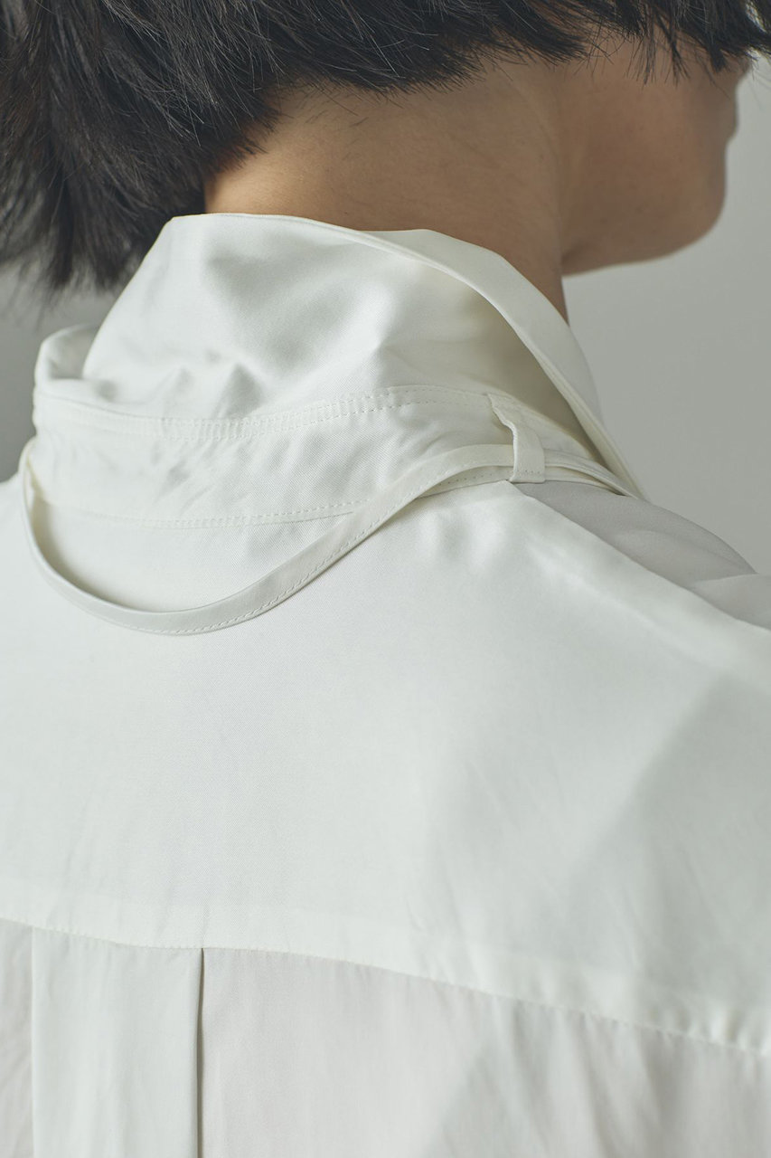 Curensology(カレンソロジー)｜キュプラサテンシャツ/ホワイト の通販