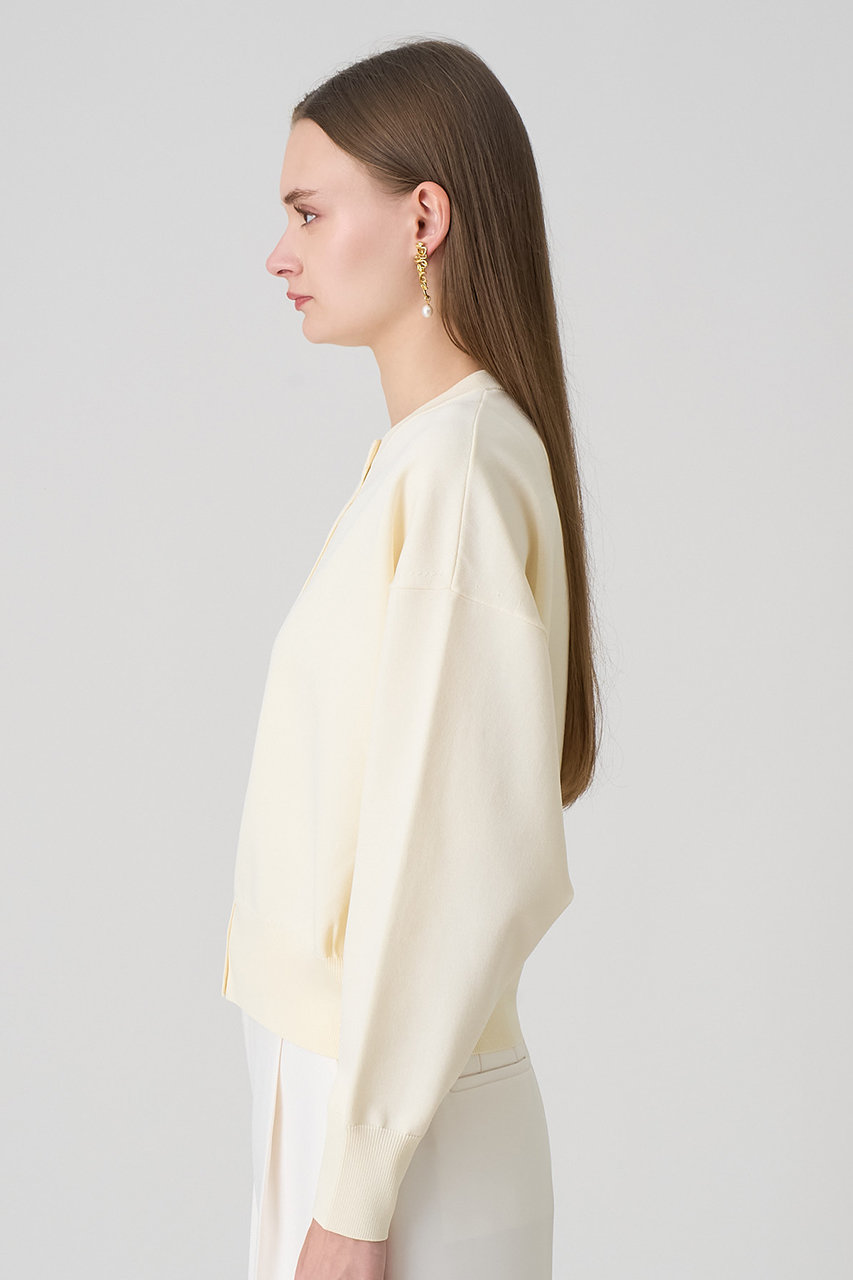 ANAYI(アナイ)｜ドット釦ブルゾン カーディガン/アイボリー の通販