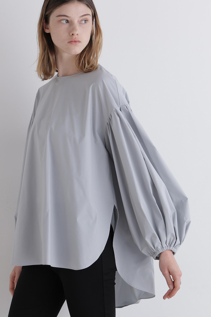 LE PHIL(ル フィル)｜SOLOTEXギャザーブラウス/グレー の通販