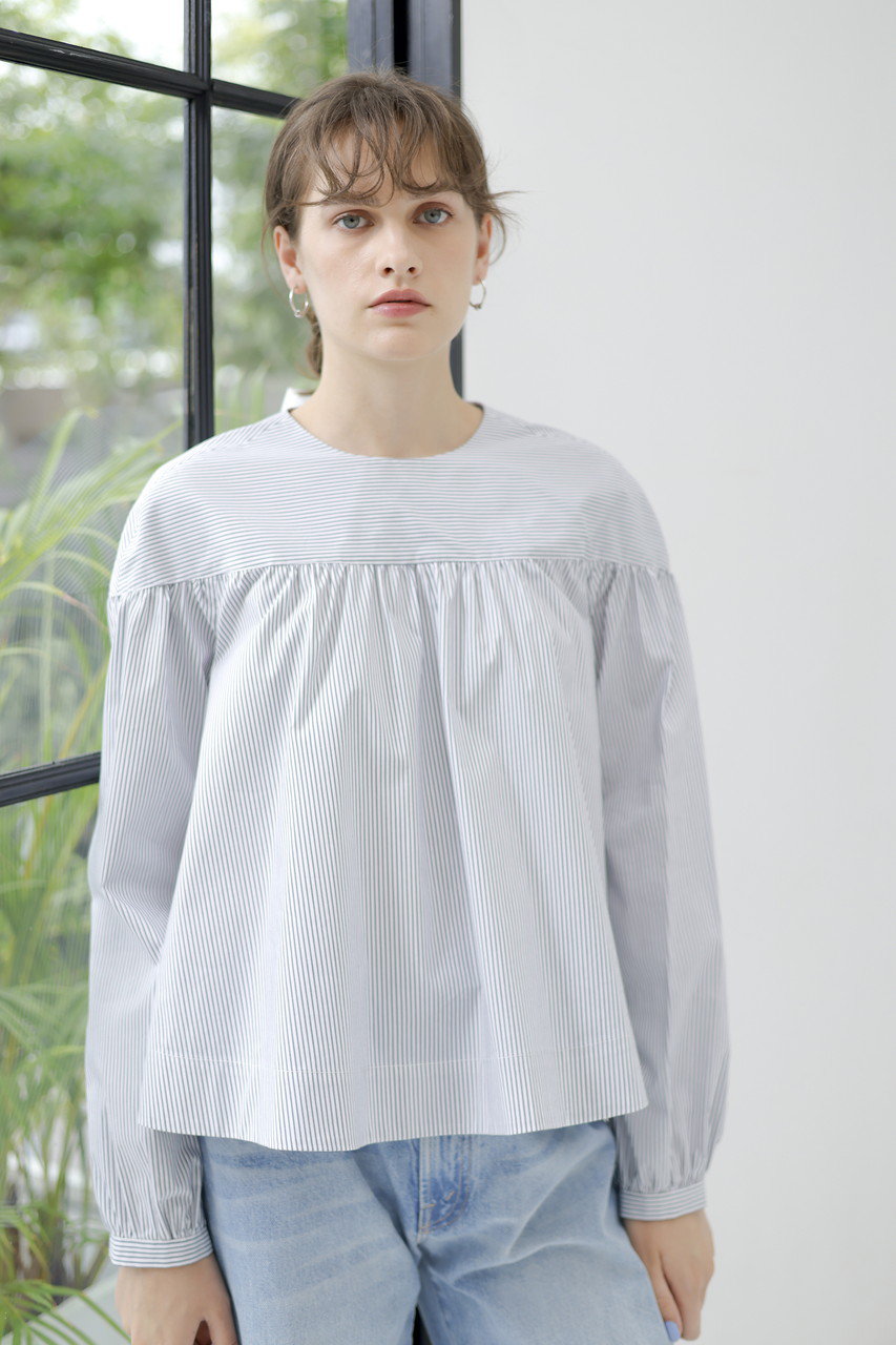 Merlette(マーレット)｜KIRA ストライプバックリボンギャザーフレア