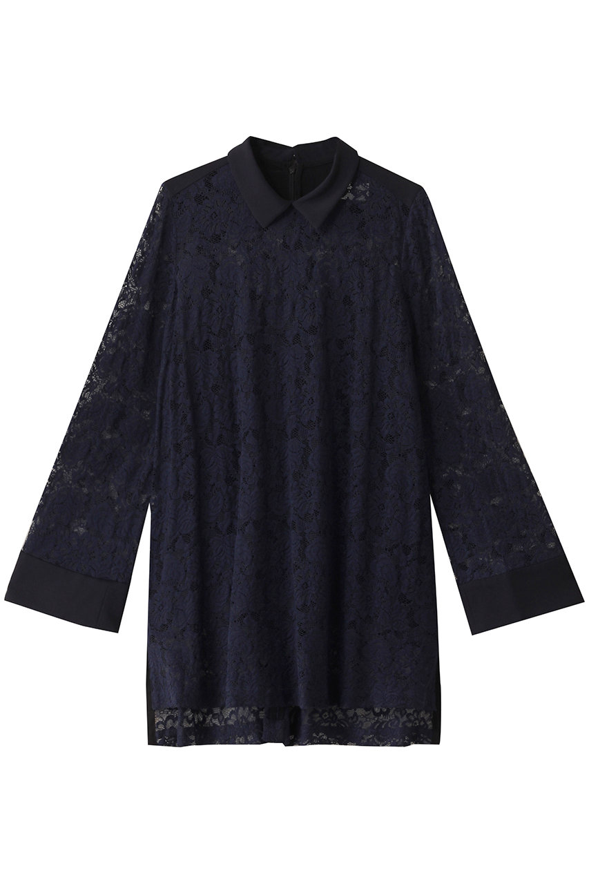 LOKITHO(ロキト)｜レースロングスリーブシャツ/ネイビー の通販