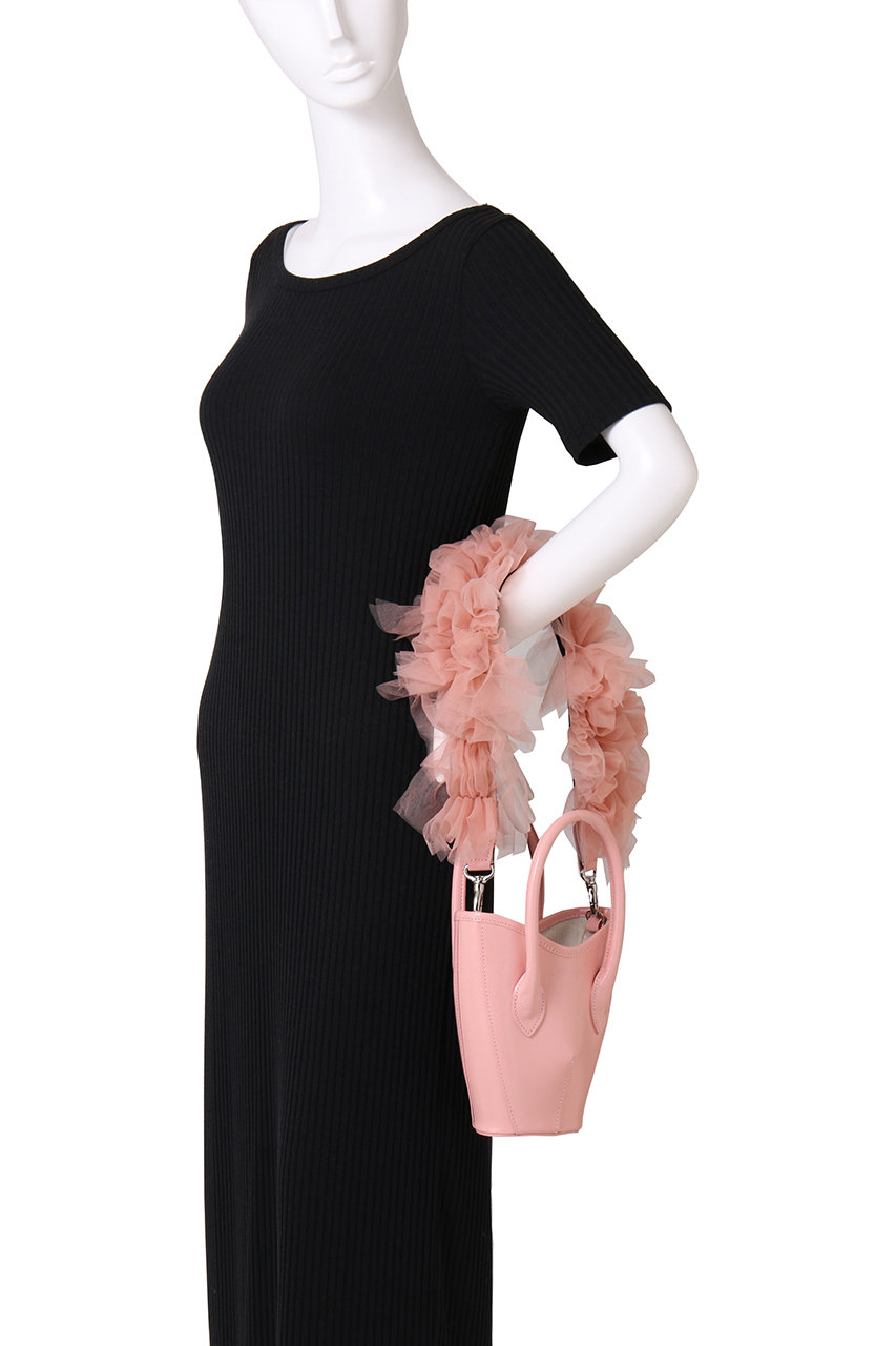 Chika Kisada(チカ キサダ)｜チュール ストラップ レザー ミニバッグ