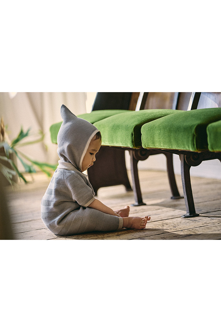 MARLMARL(マールマール)｜【BABY】knit polo rompers/nezu の通販