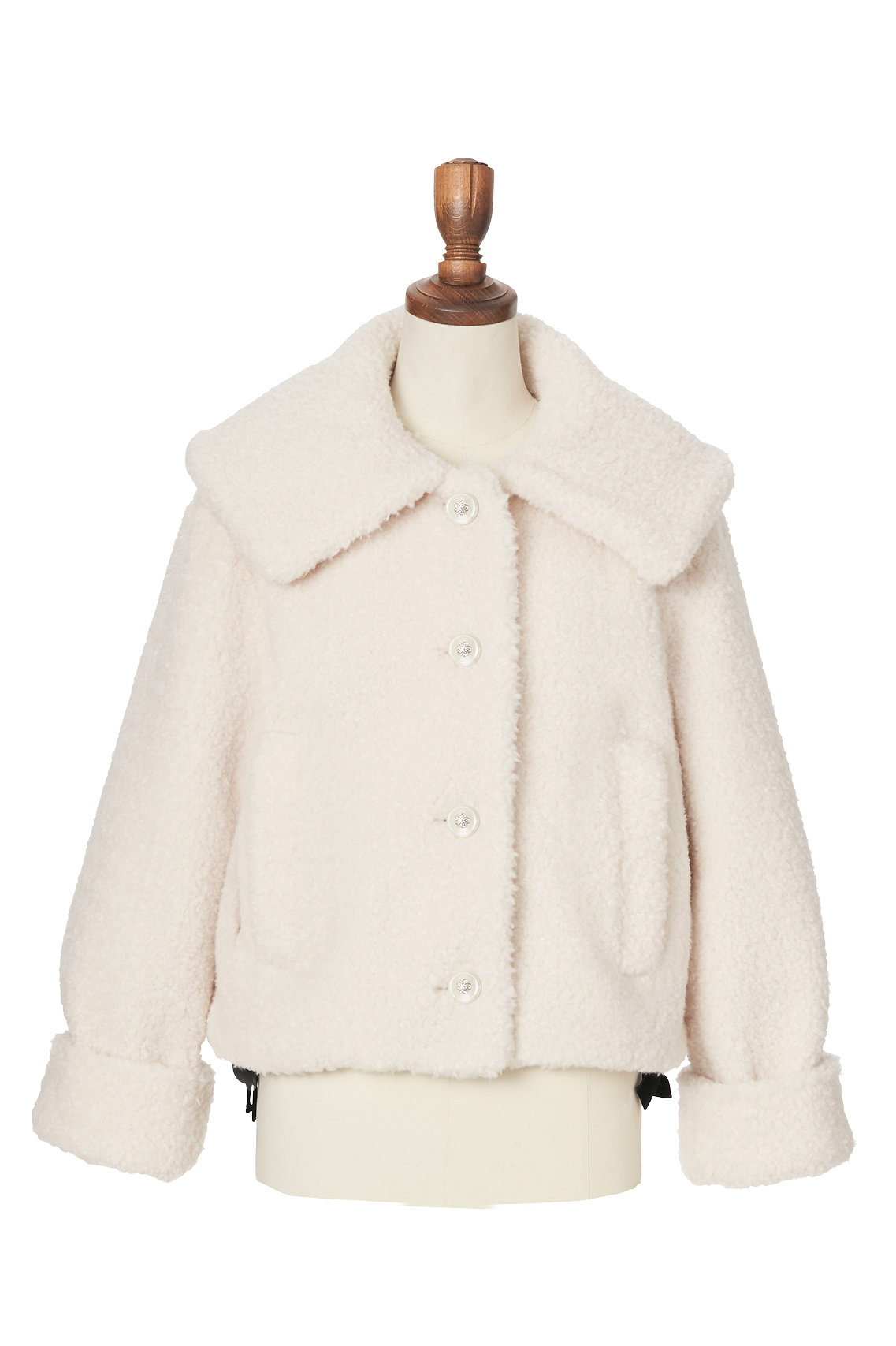 DAISY LIN(デイジーリン)｜Coat “Teddy Teddy Ribbon”/バニラ の通販