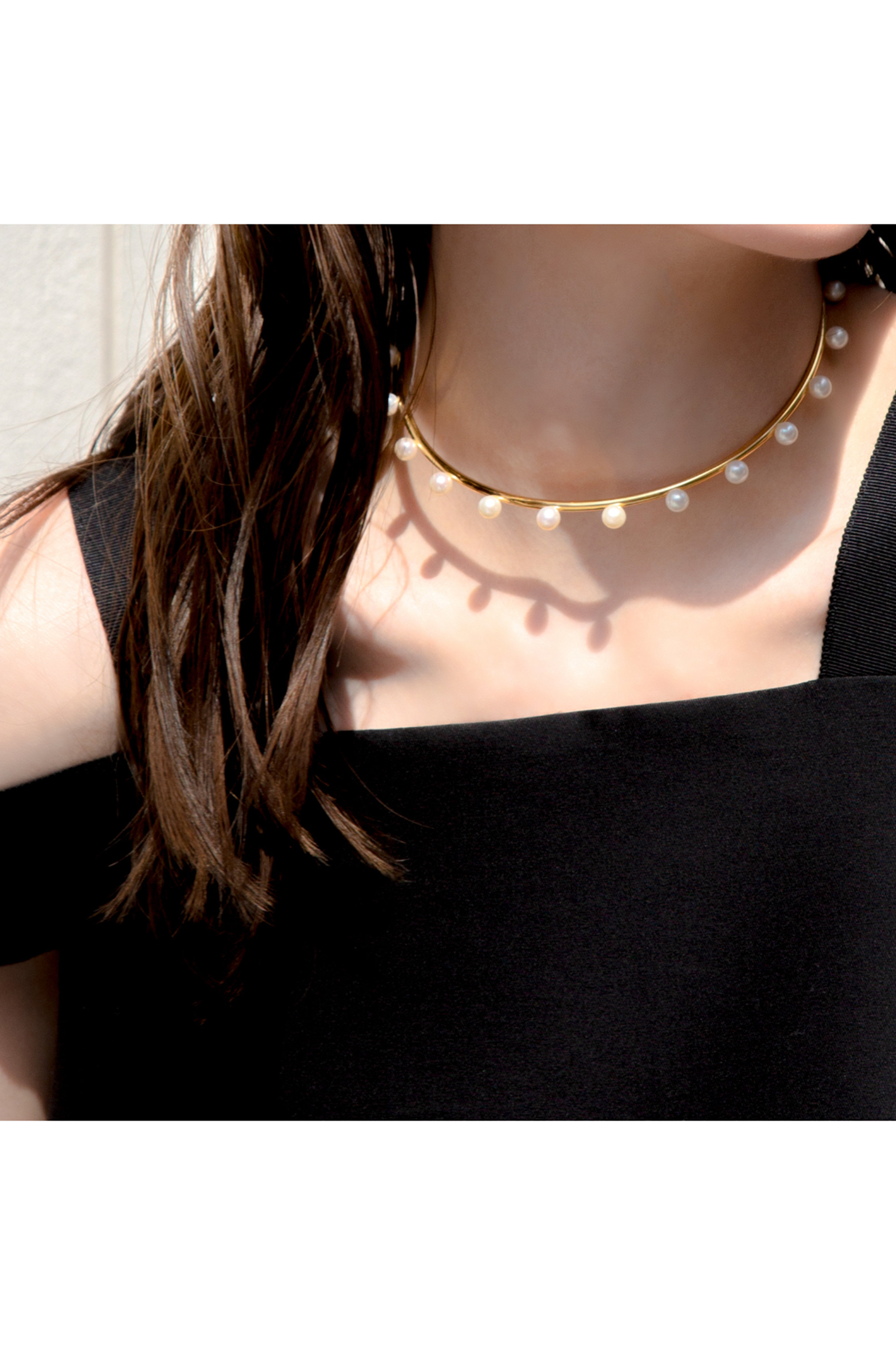 Bijou de M(ビジュードエム)｜パールチョーカー/イエローゴールド の