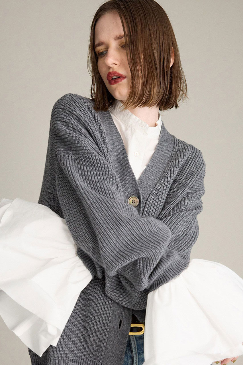 BRILL(ブリル)｜MODERN アゼVネックカーディガン/グレー の通販