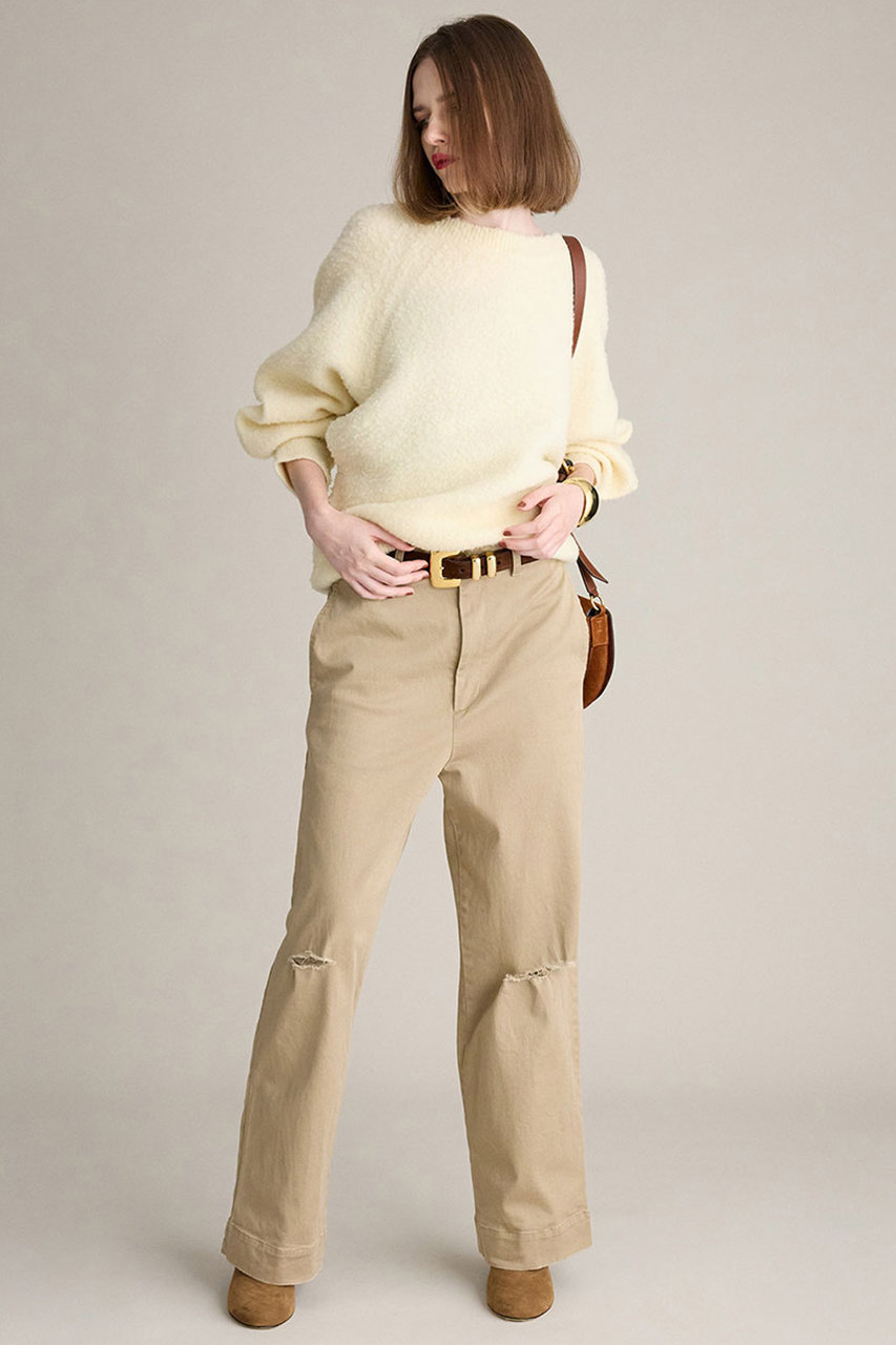 BRILL(ブリル)｜チノクラッシュパンツ/ベージュ の通販｜ELLESHOP