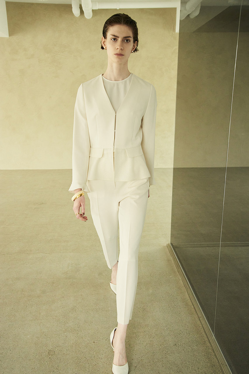 MW(エムダブリュー)｜トリアセテート(H) スリムパンツ/エクリュ の通販