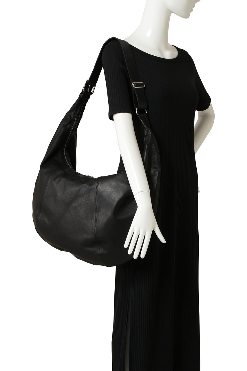 YOKE(ヨーク)｜カーフレザー サークル バッグ/ブラック の通販