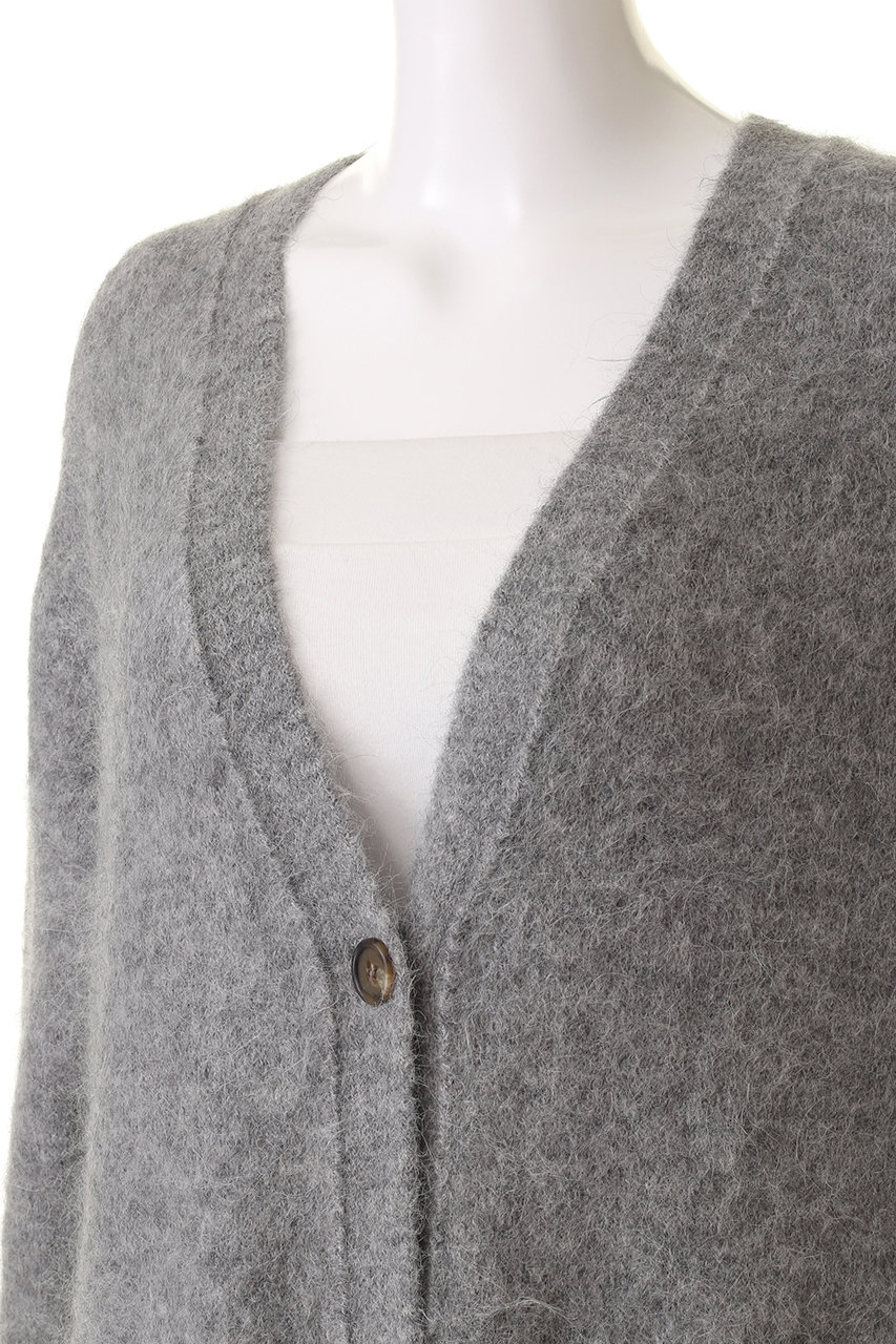 j.(ジェイドット)｜アルパカミックスカーディガン/グレー の通販