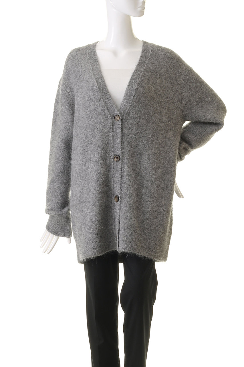 j.(ジェイドット)｜アルパカミックスカーディガン/グレー の通販