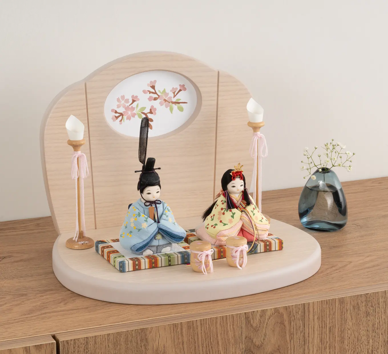 雛人形「ことこと さくらんぼ（衝立式屏風）」｜雛人形の通販 ふらここ
