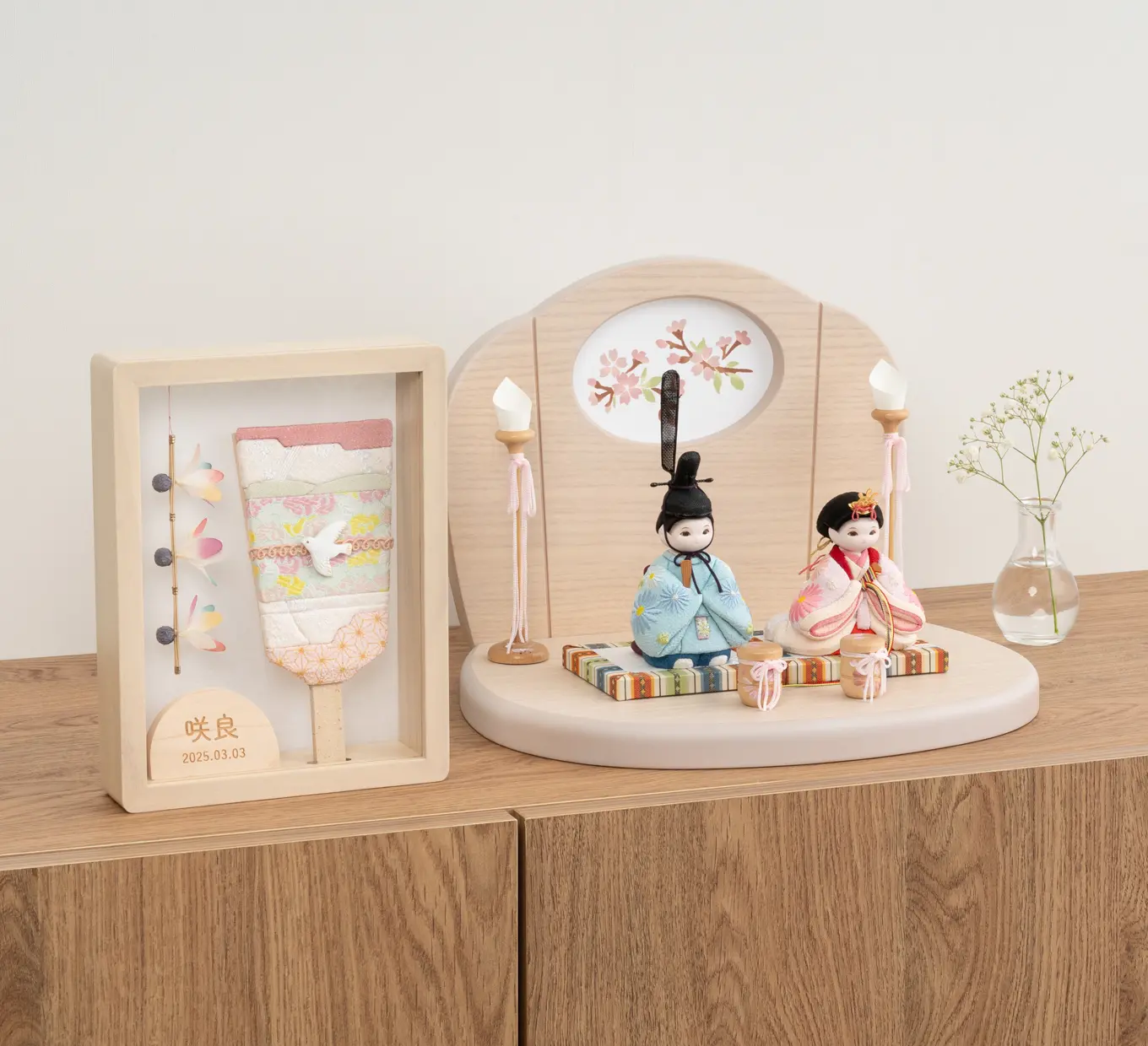 雛人形「羽子板飾り『結び羽』お名前プレートセット」｜雛人形の通販