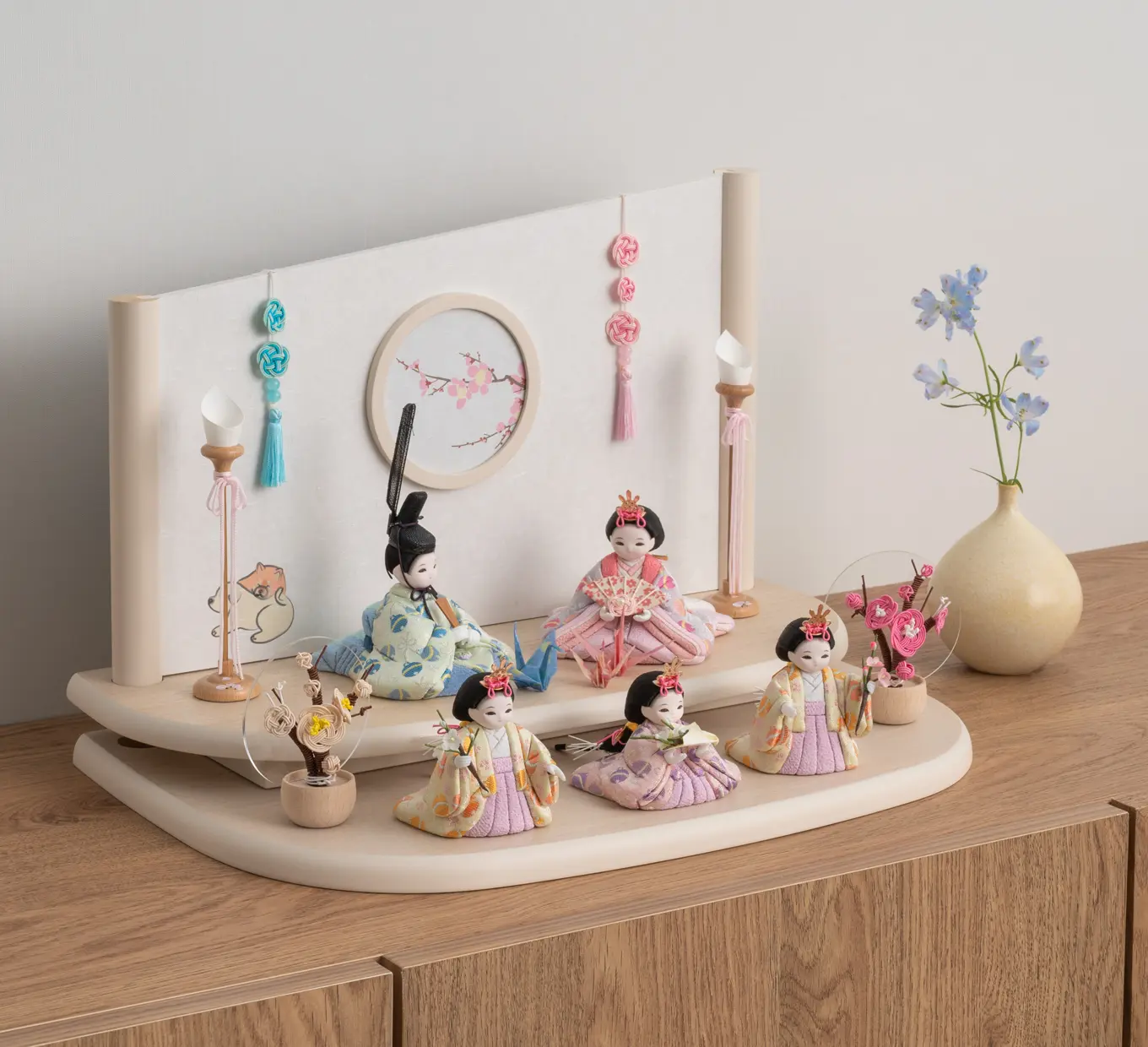 雛人形「れいれい 三人官女 鈴撫子」｜雛人形の通販 ふらここ