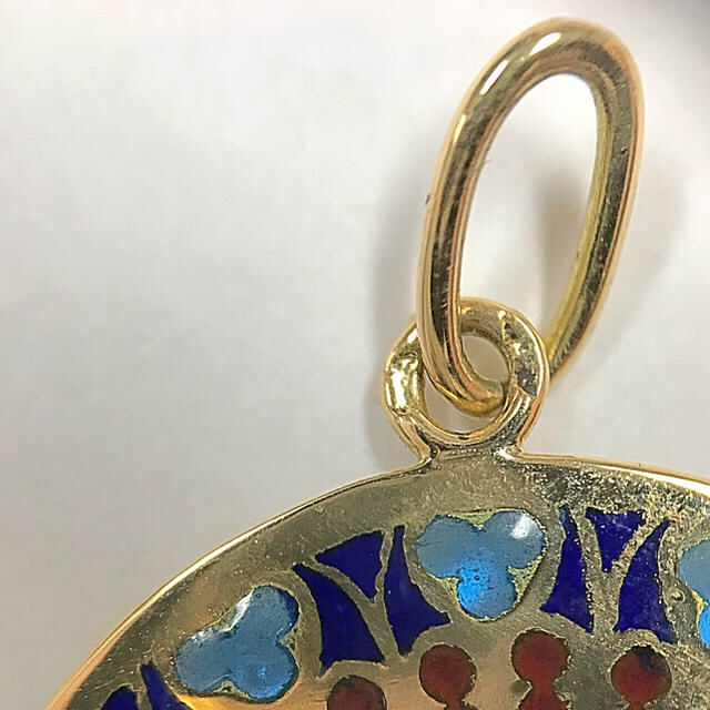 K18 エマイユ 七宝パリノートルダム大聖堂 北窓 ステンドグラス