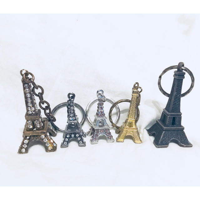☆キーホルダー チャーム エッフェル塔 ミニチュア フランスお土産 の