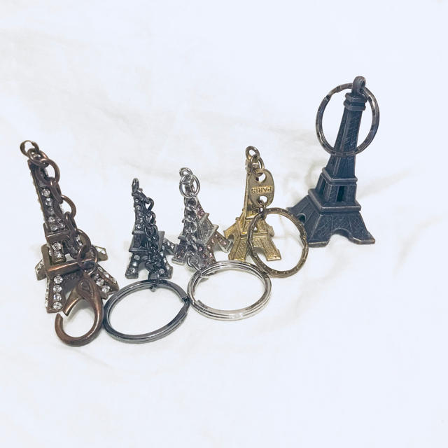 ☆キーホルダー チャーム エッフェル塔 ミニチュア フランスお土産 の