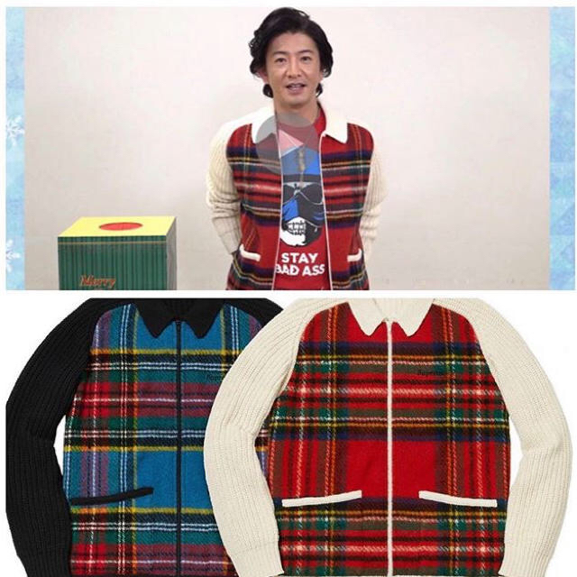Supreme - Supreme Plaid Front Zip Sweater Mの通販 by ブッシュ