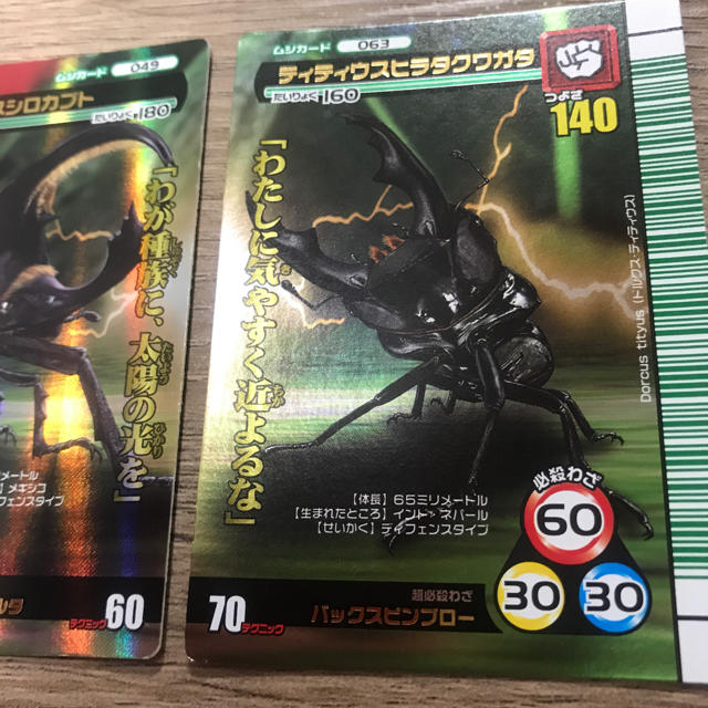 SEGA - 甲虫王者 ムシキングカード【2007夏シャイニング049&063】の