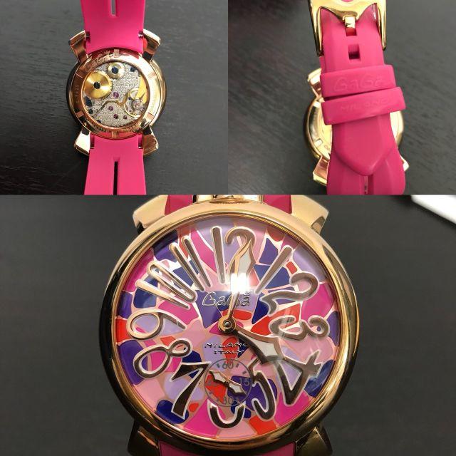 GaGa MILANO - ガガミラノ 腕時計 モザイク文字盤 美品 ピンクの通販