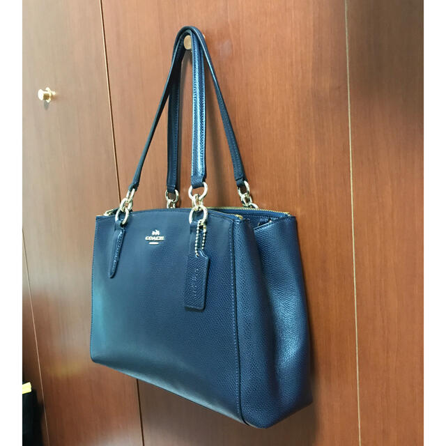 COACH - 値下げ❗️コーチ ショルダーバッグ ネイビー3・4枚目画像