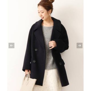 Spick & Span - テーラードカラーショートコート38サイズ ☆ネイビー